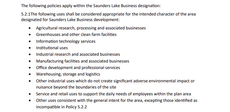 Saunders Lake Business designation Bylaw 23-23 Adopt Norwest Saunders Lake Local ASP